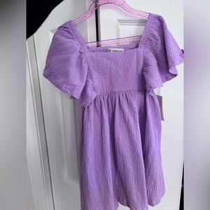 Tucker + Tate Lilac Flutter Sleeve Dress